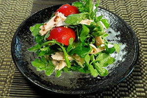 クレソンとささみのサラダ